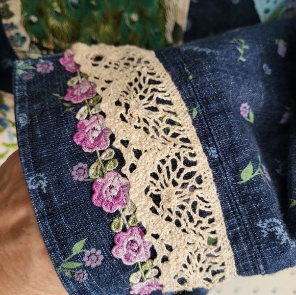 Long Upcycled Denim Duster / Jacket - Picture 5 of 16